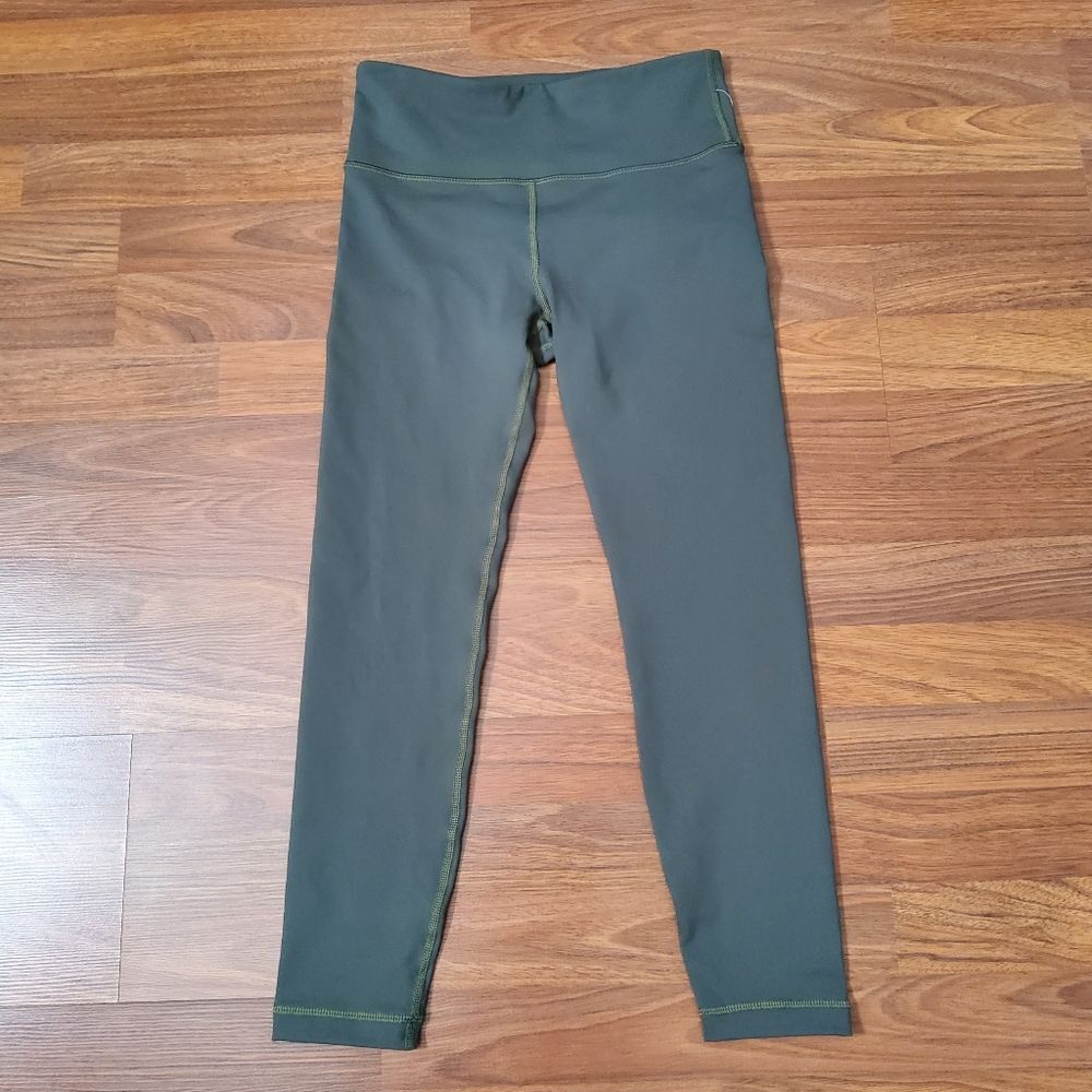Vimmia Petit Athletic Cropped Leggings Olive Green Size S NWOT